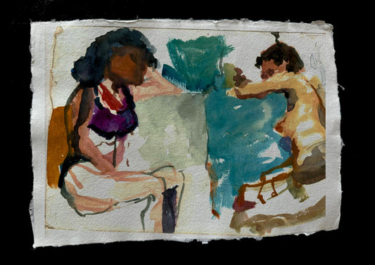Two Woman watercolor